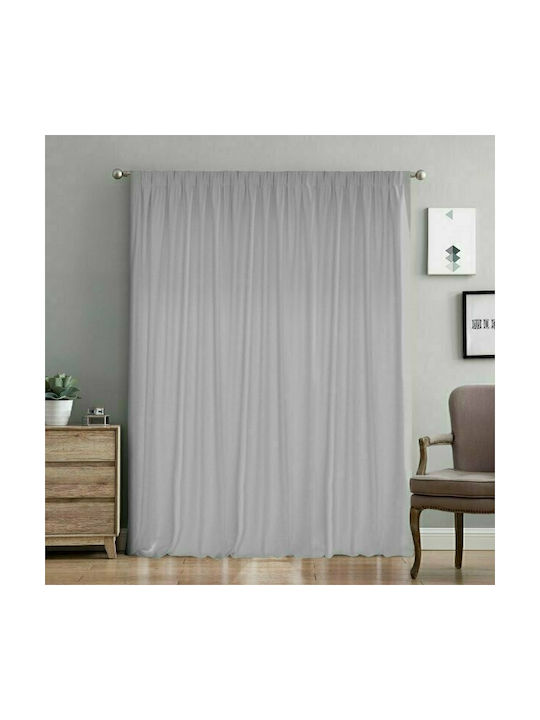 Lino Home Vorhang mit Bleistiftfalten Samos Gray 150x275cm