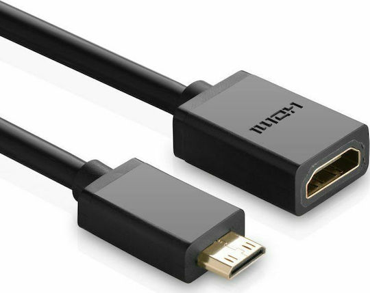 Ugreen Конвертор mini HDMI мъжки към HDMI женски Черен 1бр 20137