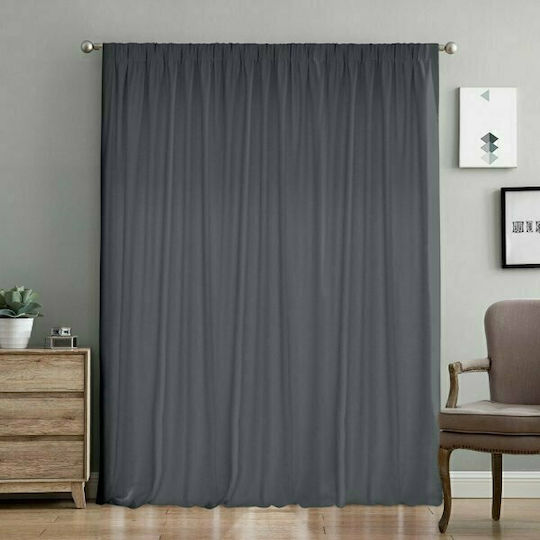 Lino Home Perdea Cu Coafură Samos Gri 150x275cm