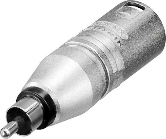 Neutrik NA2MPMM Конвертор XLR мъжки към RCA мъжки Сребрист 1бр