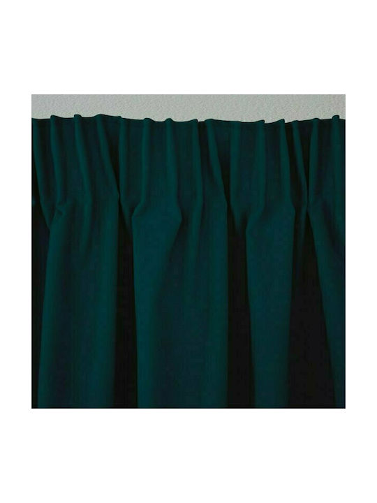 Lino Home Curtain with Pencil Pleat Renas 17078 Peacock 300x280cm