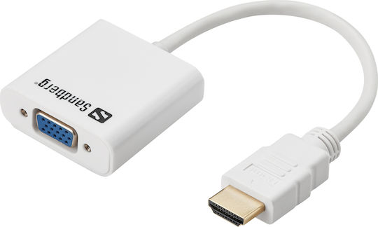 Sandberg 508-69 Konverter HDMI männlich zu VGA weiblich Weiß 1Stück