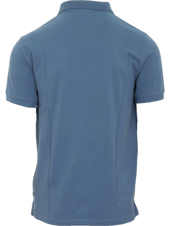 Institutional Polo Short Sleeve Blue T-Shirt