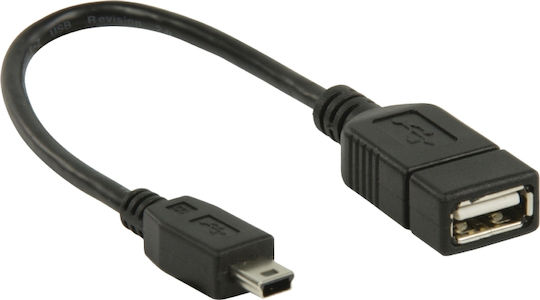 Valueline VLMP60315B0.20 Μετατροπέας mini USB male σε USB-A female
