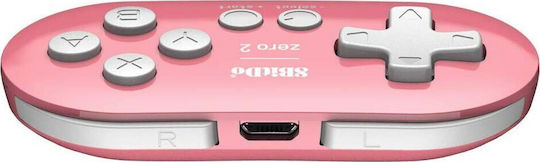 8Bitdo Zero 2 Ασύρματο Gamepad για Switch Ροζ