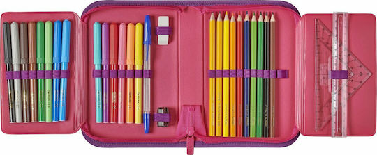 Herlitz Crown Pencil Case Full 31pcs with 1 Compartment Purple