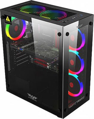 Armaggeddon Nimitz TR5000 Gaming Midi Tower Κουτί Υπολογιστή με Πλαϊνό Παράθυρο Μαύρο