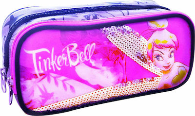 Gim Tinkerbell Pencil Case with 2 Compartments Pink