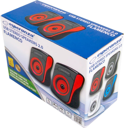 Esperanza EP140KR 2.0 Speakers 6W Red