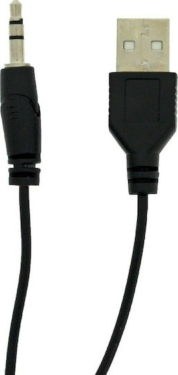 VS Leerfei D-02L Ηχεία Υπολογιστή 2.0 με Ισχύ 6W σε Μαύρο Χρώμα