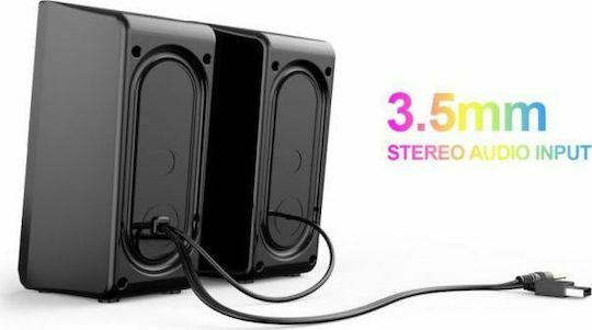 Havit SK201 2.0 Speakers with RGB 3W Black