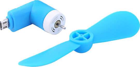 Ancus Micro USB Mini Fan Ανεμιστηράκι Κινητού USB Μπλε