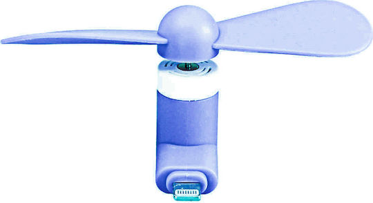 Lightning mini Fan Blue Ανεμιστηράκι Κινητού Lightning Μπλε