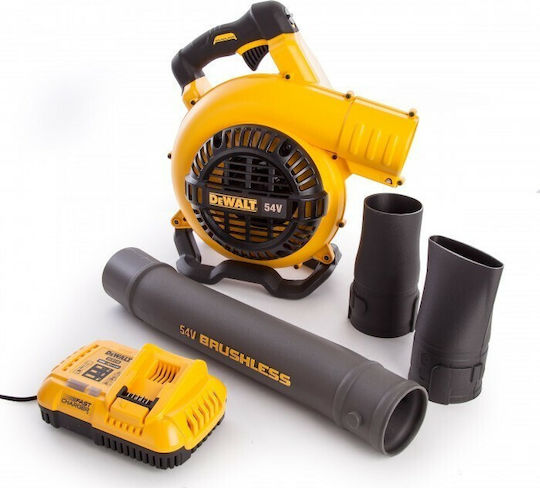 Dewalt Φυσητήρας Χειρός 54V με 1 Μπαταρία 9Ah & Ρύθμιση Έντασης με Μέγιστη Ταχύτητα Αέρα 193km/h