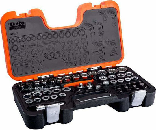 Bahco Καστάνια με Καρυδάκια 1\4" & 3\4" 53τμχ