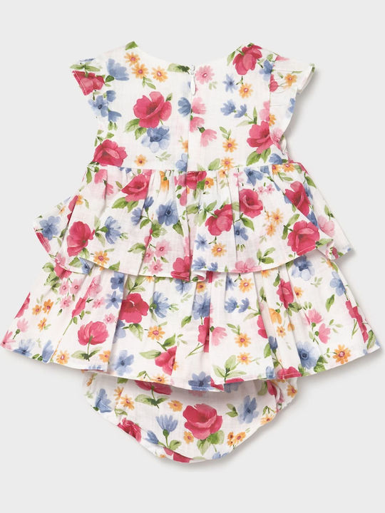 Mayoral Kids Dress Set with Accessories Floral Sleeveless Multicolour