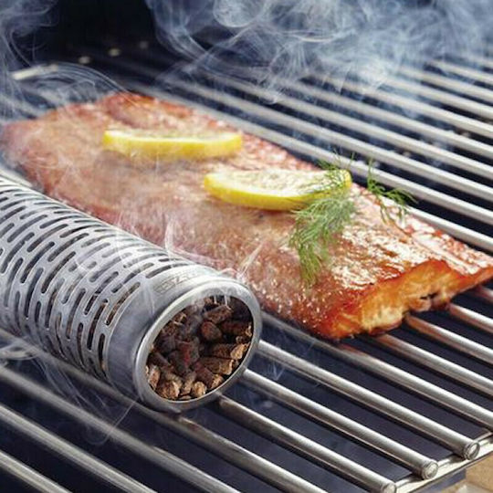 Amazen Oval Tube Smoker Grill Smoking Box 31cm
