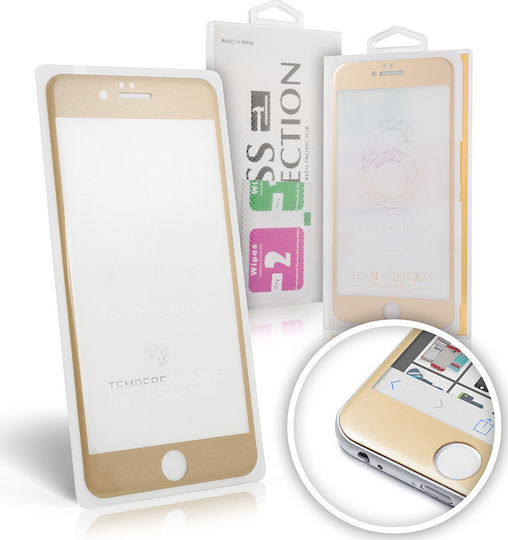 Full Face Tempered Glass Gold (iPhone 6 / 6S Plus)