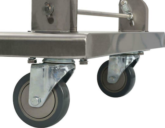 vidaXL Platform Trolley Foldable for Weight Load up to 200kg Silver