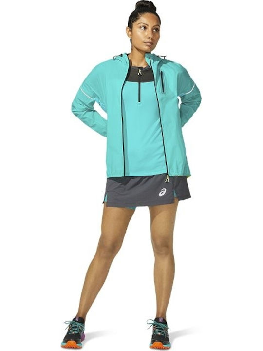 FujiTrail Γυναικείο Μπουφάν Running Αδιάβροχο Τιρκουάζ