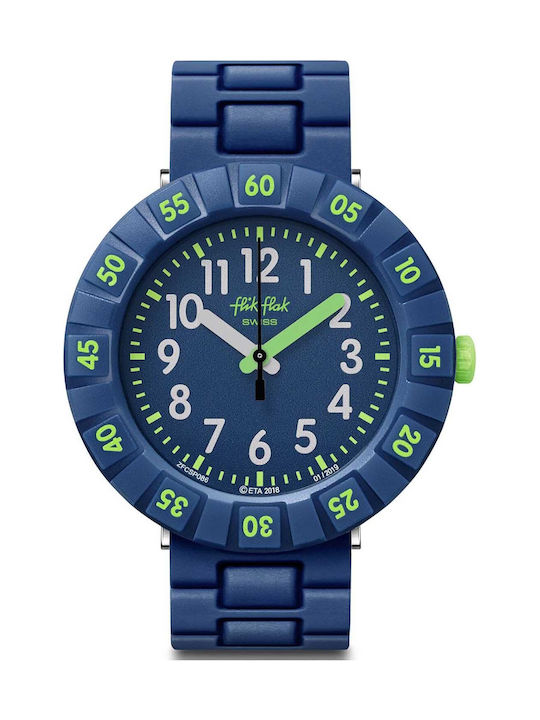 FlikFlak Kids Analog Watch Solo Dark with Rubber/Plastic Strap Blue