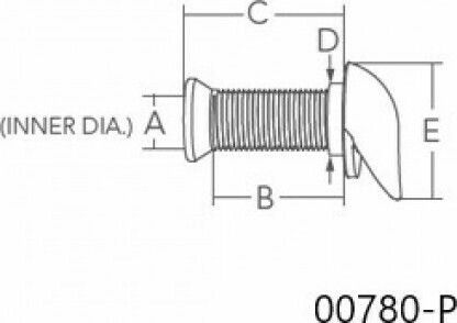 Eval Boat Gutter Plastic water flow for hose, Dimensions: 16x57x53.5x25x49 mm