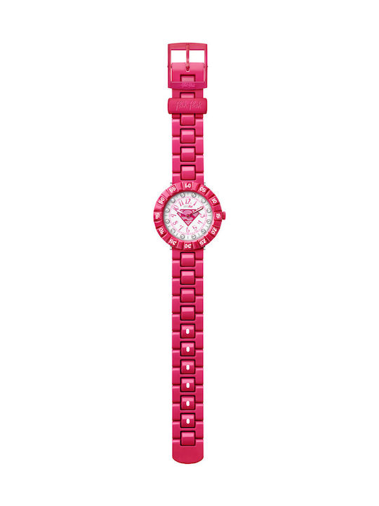 FlikFlak Kids Analog Watch Supergirl with Rubber/Plastic Strap Pink