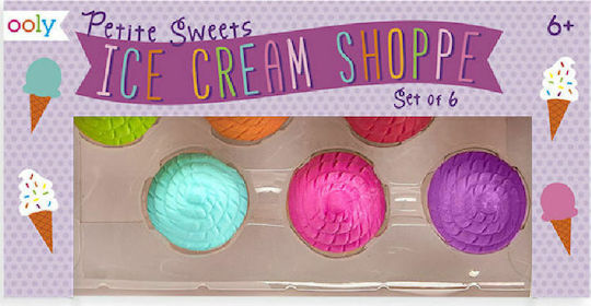 Ooly Eraser Set for Pencil and Pen Ice Cream Shape with Flavor 1pcs