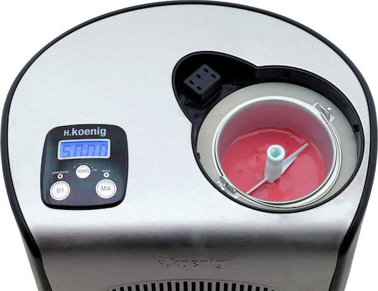 HKoenig HF250 Παγωτομηχανή 1.5lt Ασημί