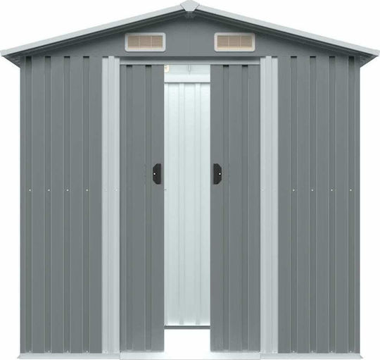 Metallic Garden Shed Galvanized Charcoal with Air Vents M2.04xW1.32xH1.86m