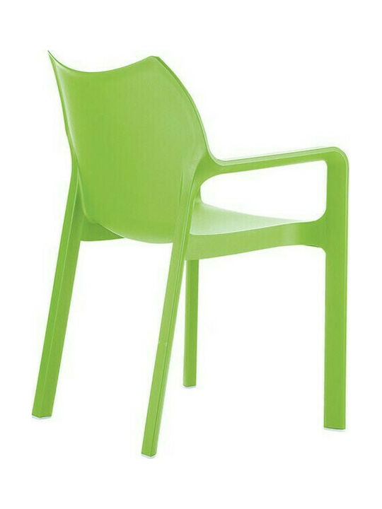 Scaun de exterior Polipropilenă Diva Verde tropical 57x53x84cm