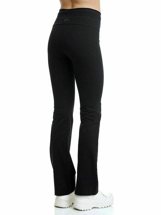 BodyTalk 1211-902306 Women's High Waist Flared Sweatpants Black