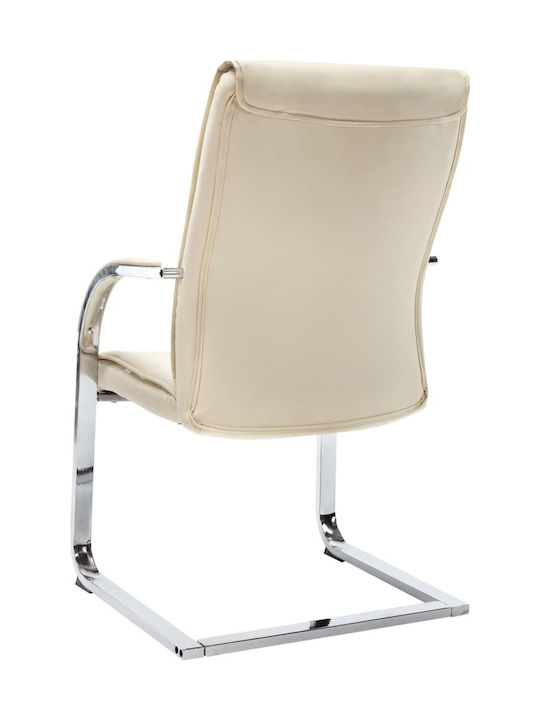 Chair Visitor Cantilever with Arms Cream 58x67.5x102cm 1pcs