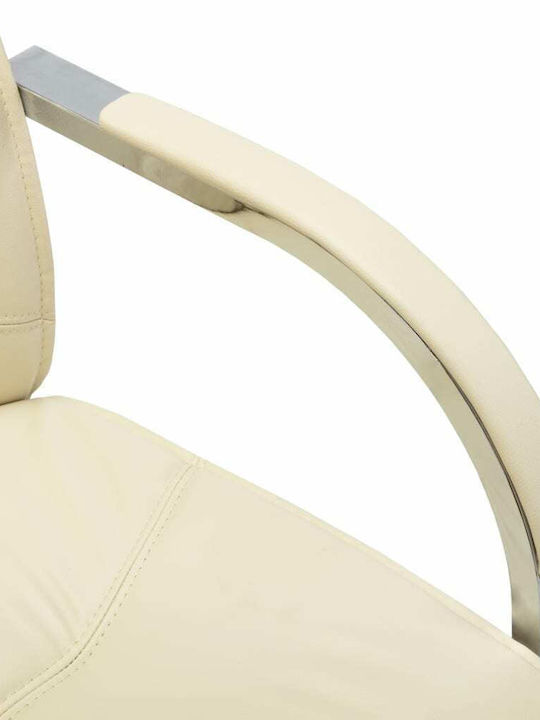 Chair Visitor Cantilever with Arms Cream 58x67.5x102cm 1pcs