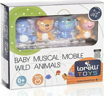 Lorelli Mobile for Cot with Music Wild Animals for 0++ Months 10310250000