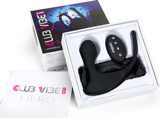 Ohmibod Club Vibe 3.OH Hero Vibrator Anal cu Funcție Wireless Negru 14cm