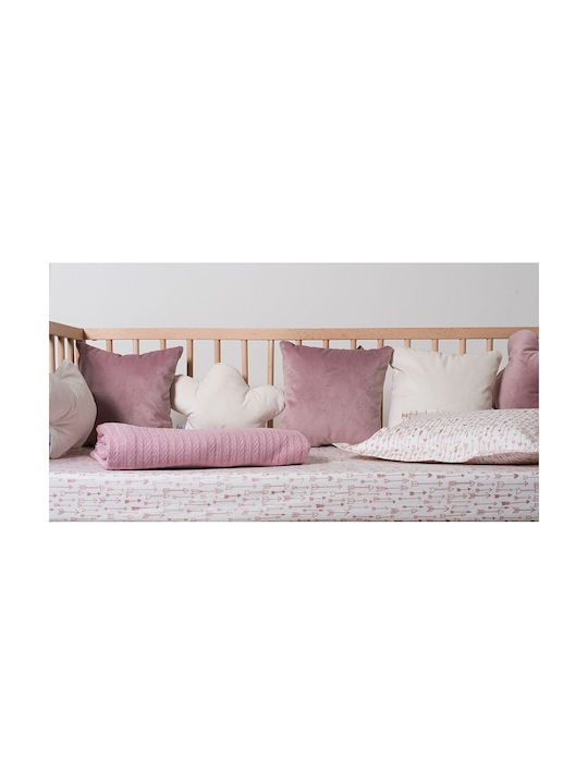 Joma Home Crib Decorative Pillow Velutto White 30x30cm