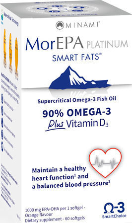 Minami MorEPA Platinum & Vitamin D3 Fish Oil 60 softgels