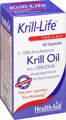 Health Aid Krill Life Two A Day Krill Oil Potrivit pentru copii 60 capace