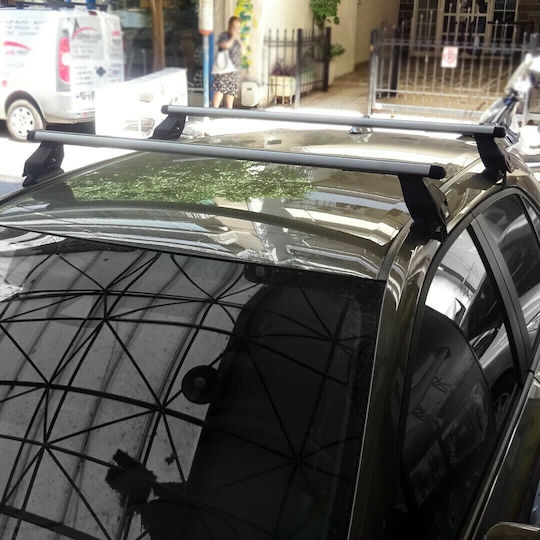 Menabo Autodachträger Aluminium 112cm für Toyota Corolla 5D 2018+ mit Dachträgerfüßen Silber