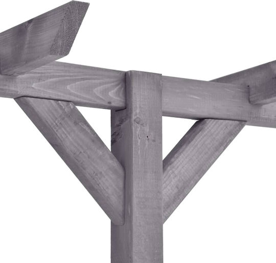 Gartenlaube Aus Holz Mit Decke In Grau Farbe 400x40x205cm