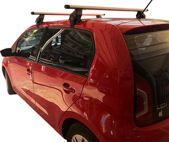 Menabo Aluminum Car Roof Bars for Volkswagen Up 5D Set with Roof Rack Legs M.P.VWUP.07