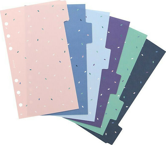 Filofax Plastic Dividers for Documents with Holes 6pcs Garden