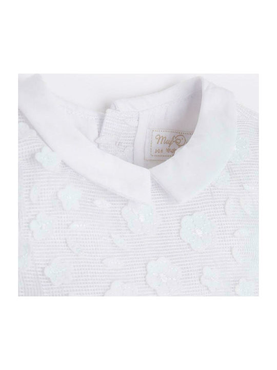 Mayoral Kids Dress Short Sleeve White