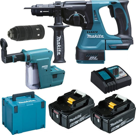 Makita DHR243RTJW Κρουστικό Σκαπτικό Πιστολέτο Μπαταρίας 18V Solo με Υποδοχή SDS Plus DHR243RTJW