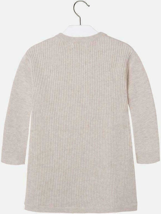 Mayoral Kids Dress Long Sleeve Gray