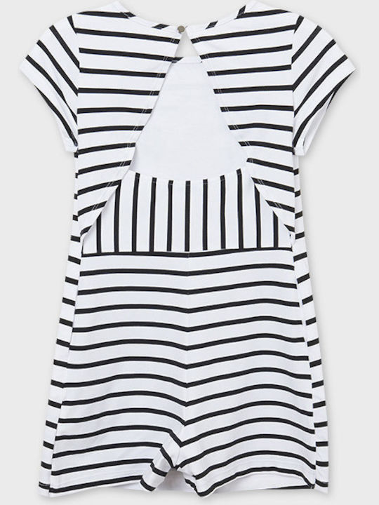 Mayoral Kids Dress Striped Short Sleeve White