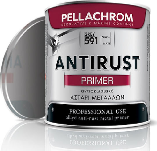 Pellachrom Antirust Αντισκωριακό Αλκυδικό Αστάρι Μετάλλων Λευκό Suitable for Metal 0.35lt