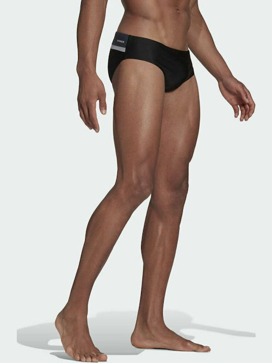Colorblock Ανδρικό Μαγιό Slip Μαύρο