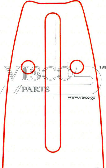 Visco Parts Chainsaw Blade Chainsaw Blade 30cm for Chain with Pitch 3/8"LP, Guide Bar Thickness .050"-1.3mm & Number of Drivers 44E 12 PO-50SR
